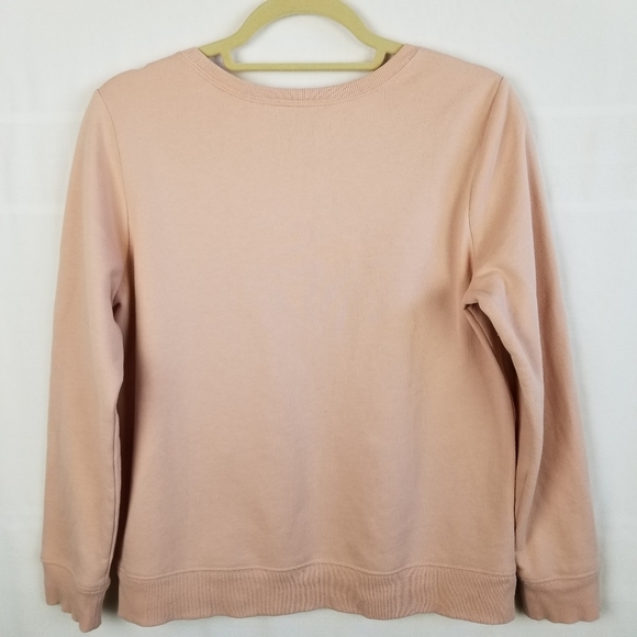 Loft pink bejeweled sweatshirt size LargeP - Picture 2 of 8